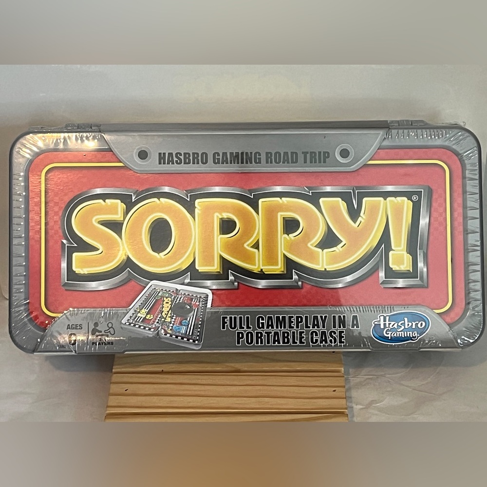 Pick 3/$15.00 Hasbro Sorry! Travel Game with Red and Yellow Design